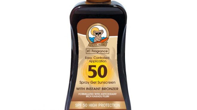 AUSTRALIAN GOLD SPF 50 SPRAY GEL SUNSCREEN BRONZER